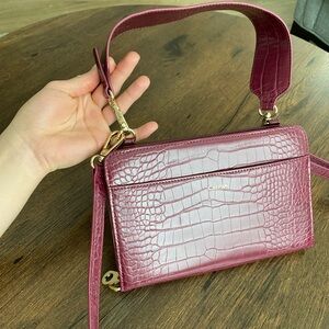 Calpak Kaya RFID-lined Travel Wallet in Croc